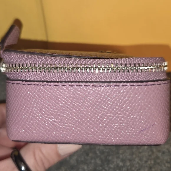 Coach Pebbled Leather Lilac Jewelry Box F15151 - Picture 3 of 6